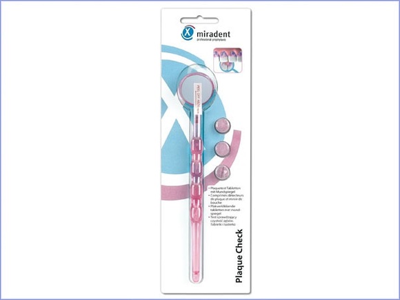 Plaque check mondspiegel met 3 discl.tabletten