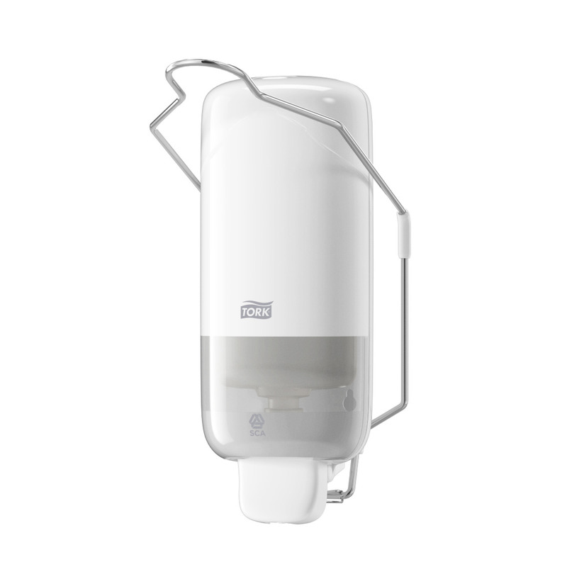 Tork vloeibare zeep dispenser wit met armbeugel s1