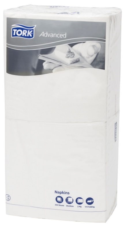 Tork advanced servetten wit 2l (33x33cm)