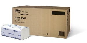 tork universal c-vouw handdoek wit 1l (31x25cm) h3
