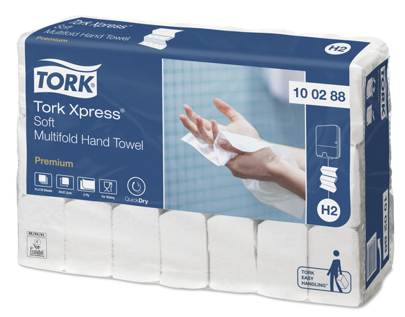 Tork xpress zachte multifold handdoek 2l (h2)