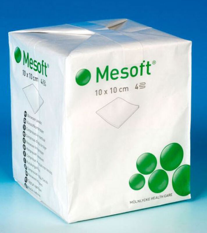 Gaascompressen niet steriel nw mesoft 10x10cm 4l