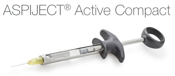 Aspiject active compact aspiratie injectiespuit