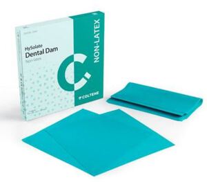 hysolate dental dam non latex 6x6 medium groen