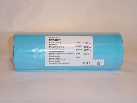 Roeko simplex patientenschort plastic blauw