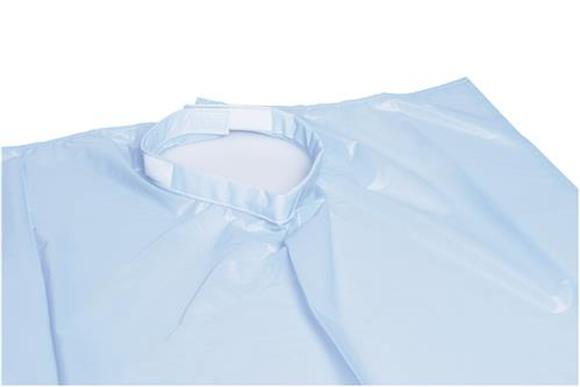 Roeko patientenschort blauw plastic
