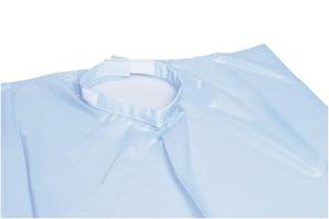 roeko patientenschort blauw plastic