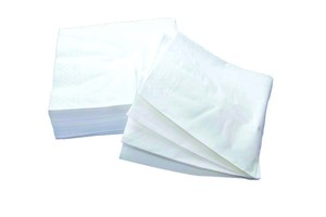 dc servetten 40x40cm. 2 laags soft wit