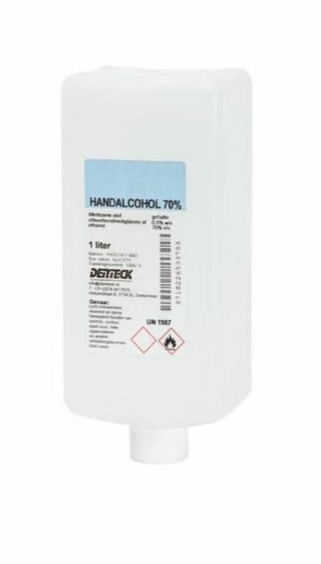 Denteck handalcohol 70% in dispenser flacon