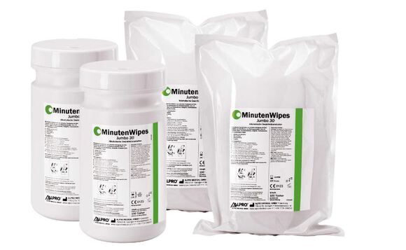 Minutenwipes 30 jumbo 21x26cm starterset incl.disp