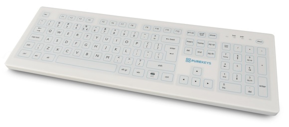 Purekeys hygienisch silicone toetsenbord draadloos