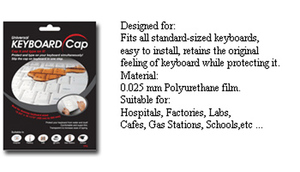keyboard cap / sleeve 400 x 500 mm / 0,025 mm dik