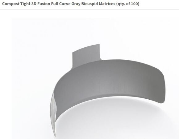 Composi-tight 3d fusion full curve gray bicuspid