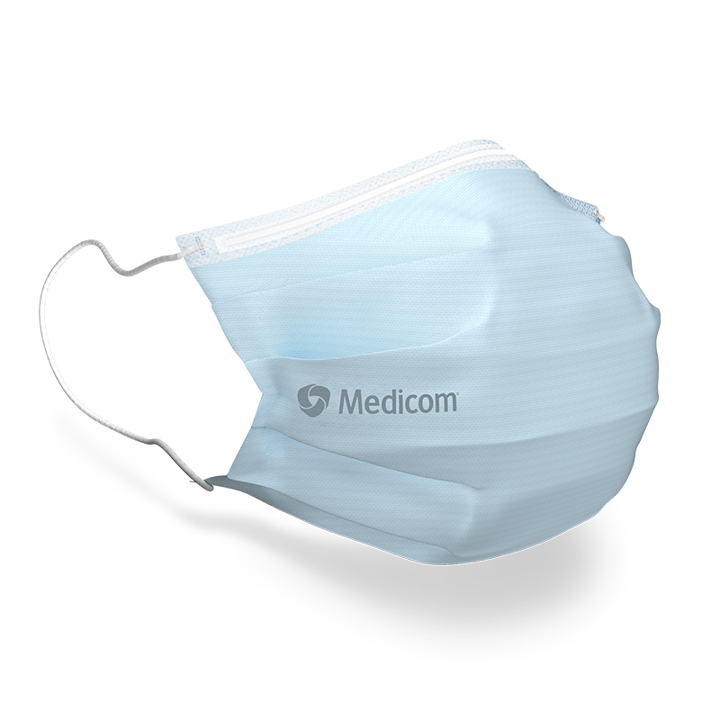 Medicom mondmaskers earloop type iir blauw