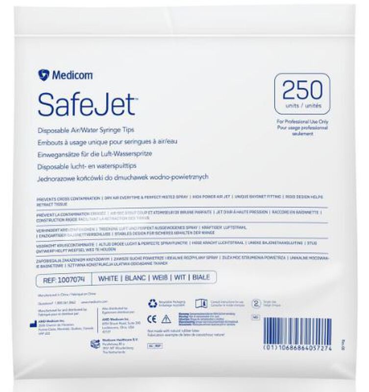 Safejet disposable meerfunctiespuittips wit