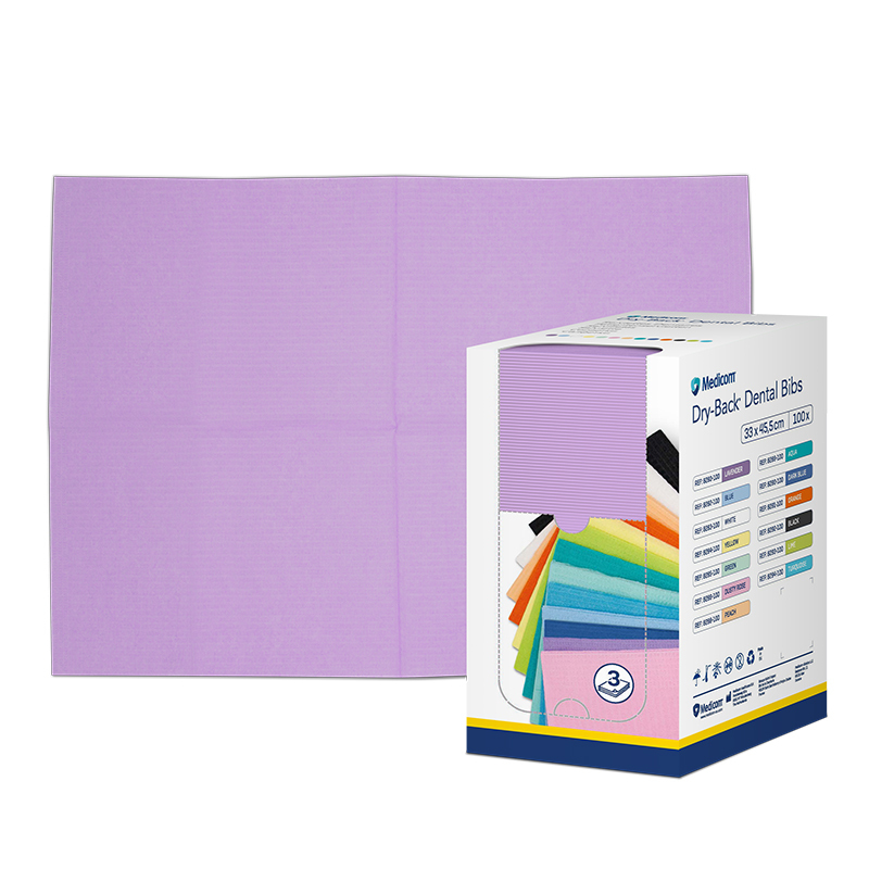Dry-back dental bibs servetten dispenser lavendel