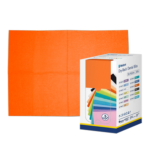 dry-back dental bibs servetten dispenser oranje