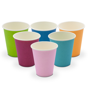 drinkbekers papier 180 ml assorted