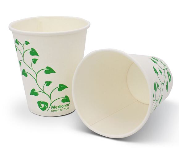 Drinkbekers papier 180 ml biodegradable naturel