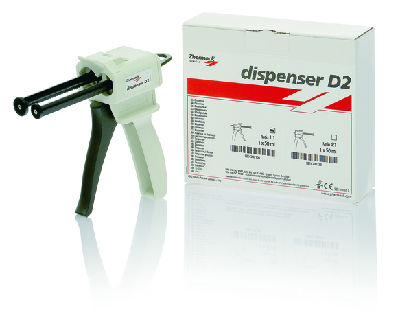 D2 dispenser 1:1 voor 50 ml cartridges