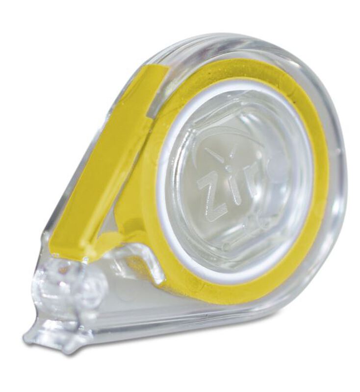 Zirc e-z id tape neon geel rol met dispenser