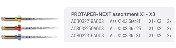 Protaper next file assorti x1-x3|25mm a0800