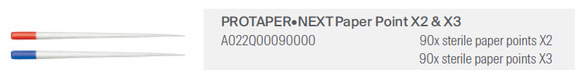 Protaper next paper points x2-x3 a022q