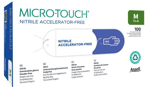 Micro-touch nitrile accelerator free blauw small