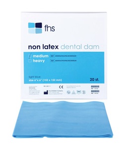 fhs dental dam cofferdam non latex medium 6x6 inch