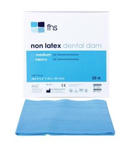 fhs dental dam cofferdam non latex heavy 6x6 inch