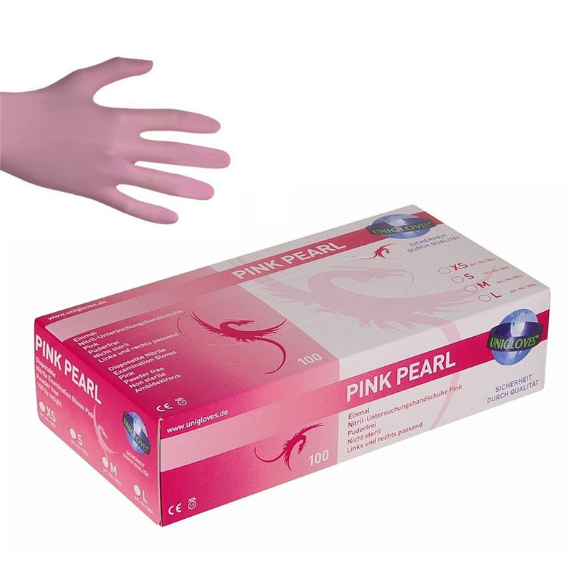 Nitrile handschoenen pink pearl medium