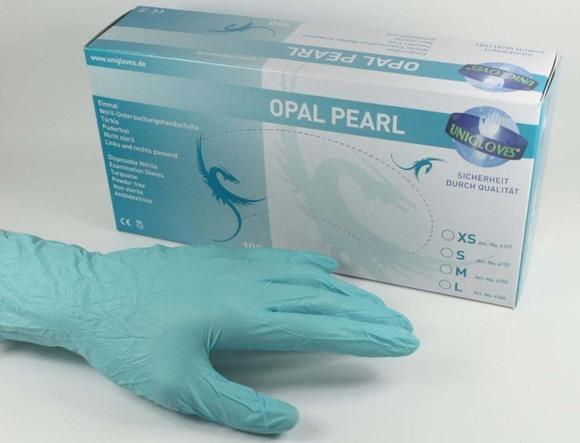 Fhs nitrile handschoenen opal pearl medium