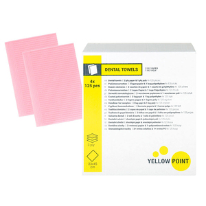 yellow point dental towels roze 33x45cm