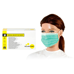 yellow point mondmaskers iir a.f. elastiek groen