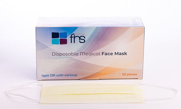 Fhs mondmaskers type iir elastiek geel