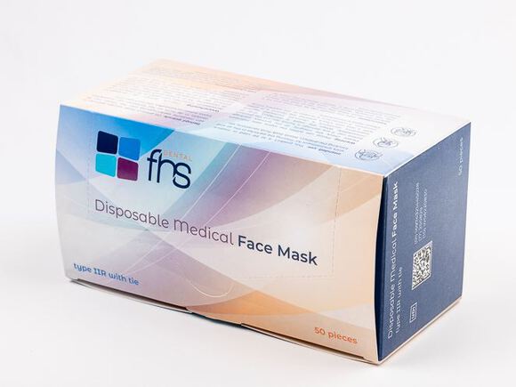 Fhs mondmaskers type iir met koord blauw