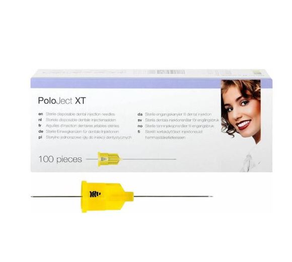 Poloject xt injectienaalden 30g kort 21x0,3mm geel