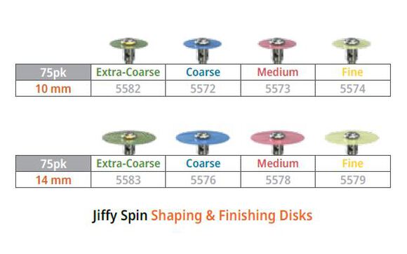 Jiffy spin disk fine 10mm geel