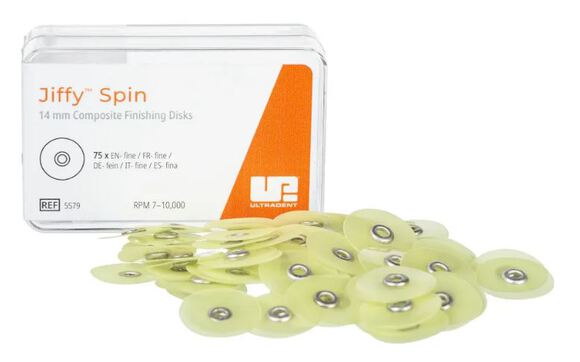 Jiffy spin disk fine 14mm geel