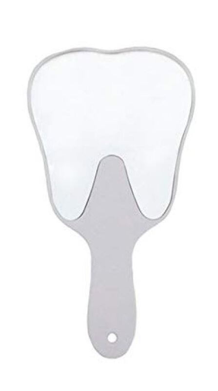 Handspiegel kiesvorm wit klein v/d patient