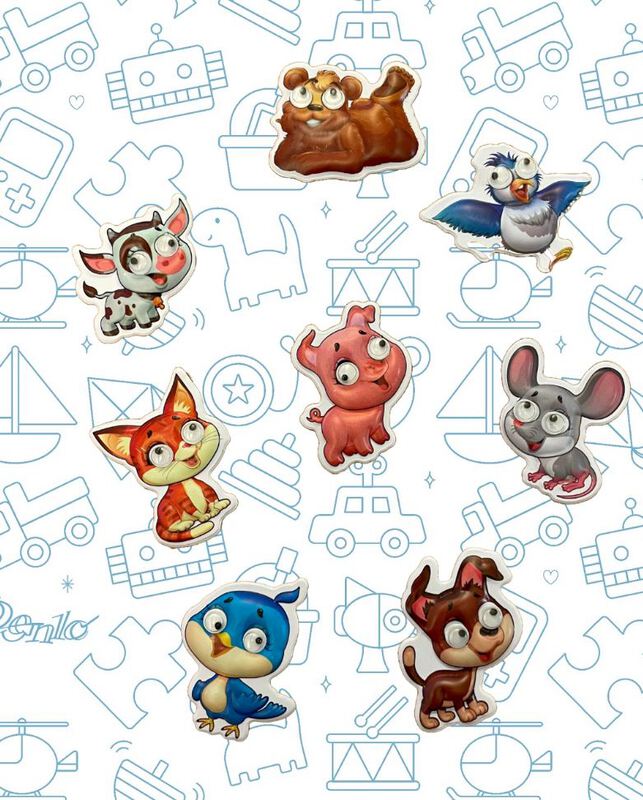 Speelgoed animal googlies stickers