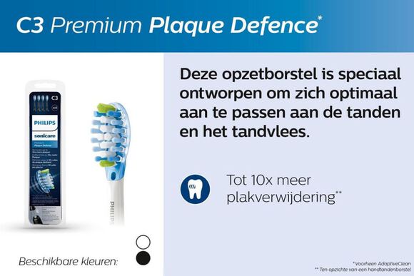 Sonicare c3 plaque defence hx9044/17 opzetb. wit