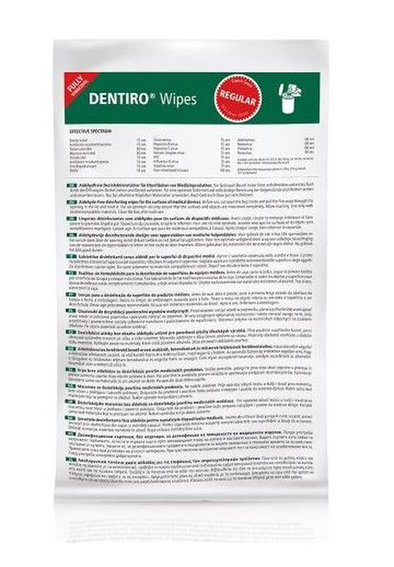 Dentiro wipes regular lemon 20x14,5cm refill