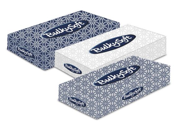 Bulkysoft classic facial tissues wit 2-laags