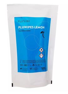 pluwipes lemon desinfectiedoekjes 14x20cm