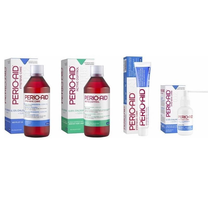 Perio aid intensive care blauw mondspoeling 0.12%