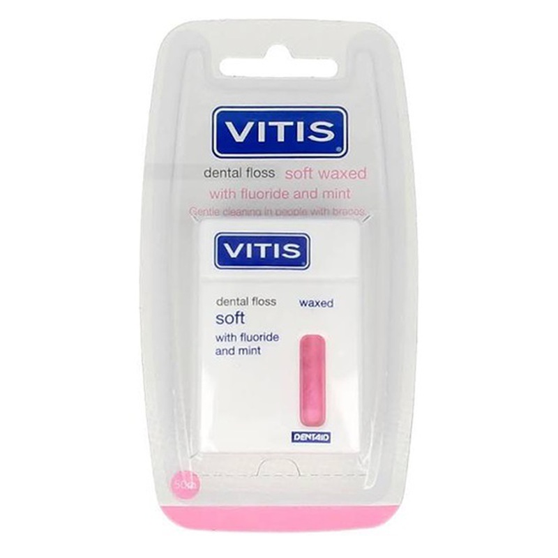 Vitis floss waxed, mint roze