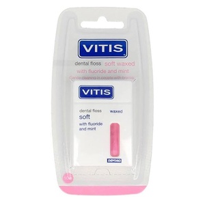 vitis floss waxed, mint roze
