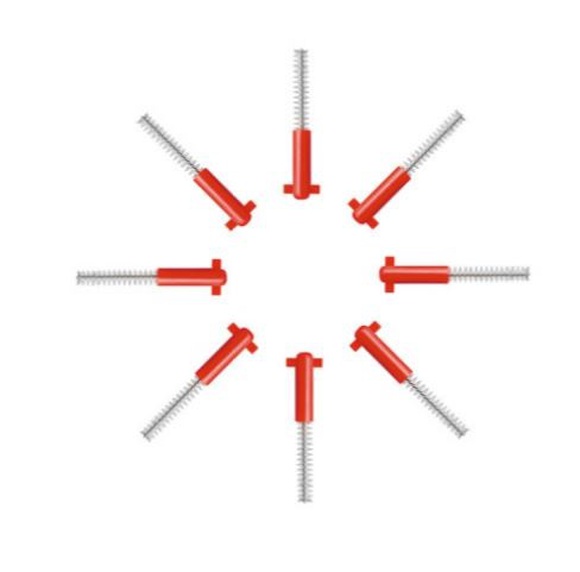 Curaprox cps 07 prime refill 0,7/2,5mm rood