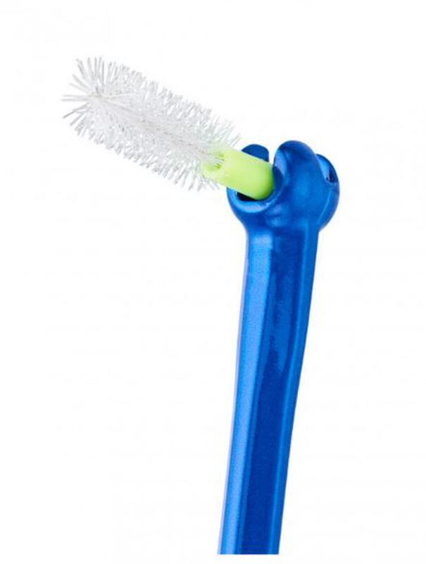 Curaprox uhs 475 ragerhouder staal blauw